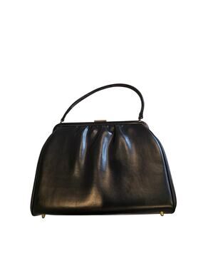 Vintage Theodor California Black Frame Handbag Top Handle Purse Mid Century